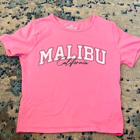 Hollister Tops - bright pink crop top